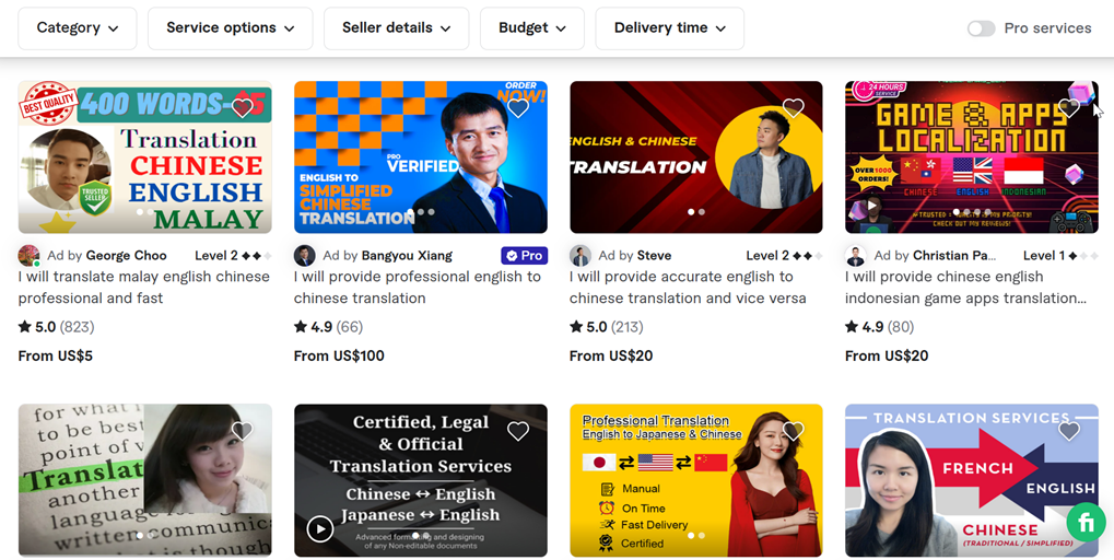 Translation services for Chinese, English, Malay and more. Professional translation services available.